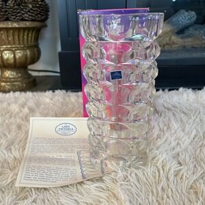 97' Lady Victoria Fine French Crystal Vase Chantelle Pattern Imported France NEW